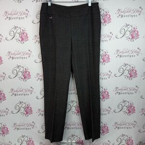 LISETTE pants plaid trousers, black, white Charcoal Checkered Women's Pants